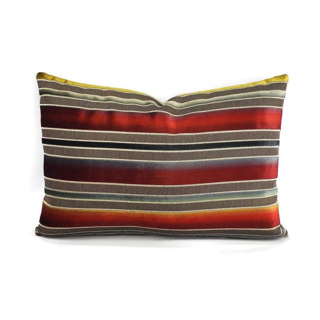 Textile S. Harris Siri Stripe in Sanguine Lumbar Pillow Cover For Sale - Image 7 of 7