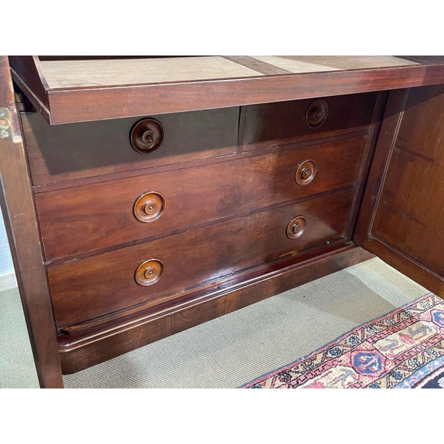 antique Victorian English Wardrobe in Mahogany, 1800s For Sale - Image 16 of 18