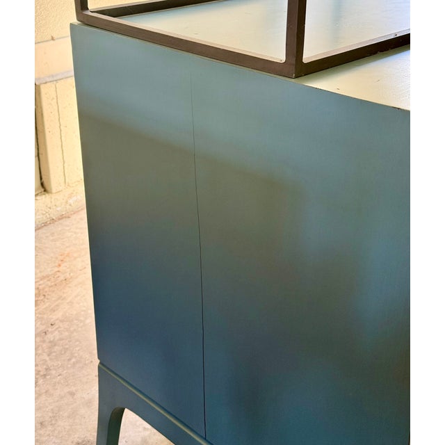 Contemporary Redford House Fiona & Emerson Two-Piece Cabinet in Robin’s Egg Blue For Sale - Image 3 of 3