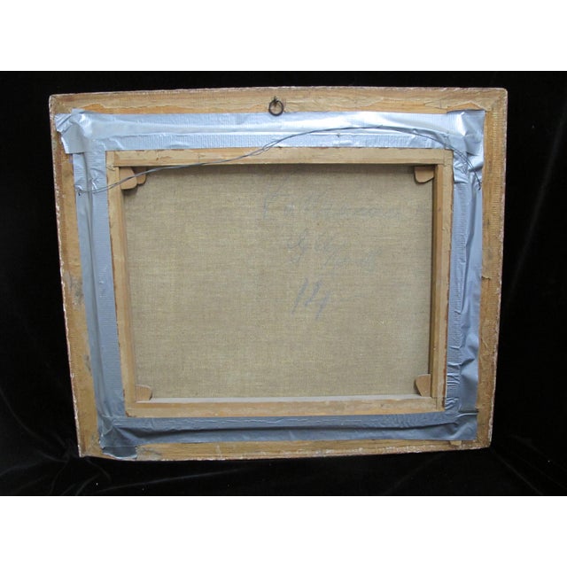 White Jolan Szilagyi Gilt Frame Still Life Painting of Fruit & Tea Set For Sale - Image 8 of 8