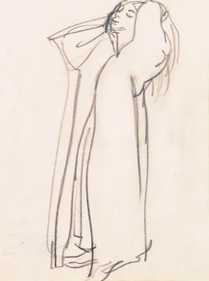 'Woman Standing' by Victor Di Gesu, Carmel Artist, Louvre, Paris, Academie Chaumiere, San Francisco Art Association, Los Angeles County Museum of Art