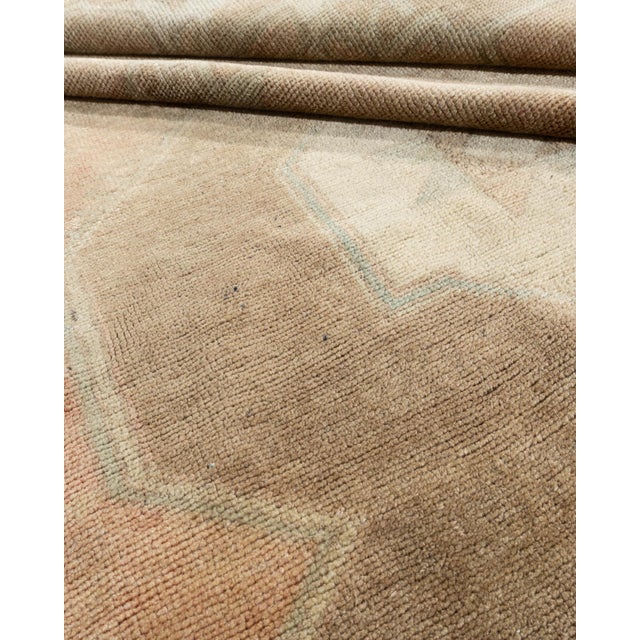 Tan Vintage Circa 1940 Turkish Oushak Area Rug 5ft 1in X 9ft 5in For Sale - Image 8 of 10