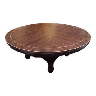 Nancy Corzine Regency Style Macassar Round Dining Table For Sale