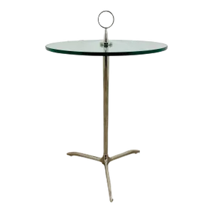 Global Views Modern Chrome Finished Side Table