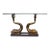 Mid 20th Century Sculptural Brass Bronze Koi Fish Console Hollywood Regency Table For Sale