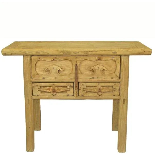 Rustic Asian Dresser With Decorative Carved Drawer For Sale - Image 13 of 13