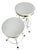 Pr. Of Vintage Restoration Hardward Adjustable White Stools. Industrial Style in metal and painted white base. with foot...