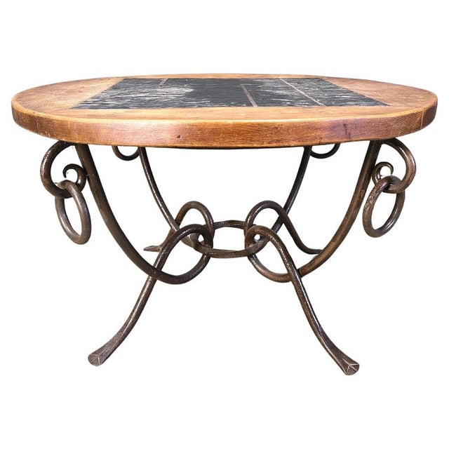 Wrought Iron Coffee Table by René Drouet, 1940s For Sale - Image 10 of 10