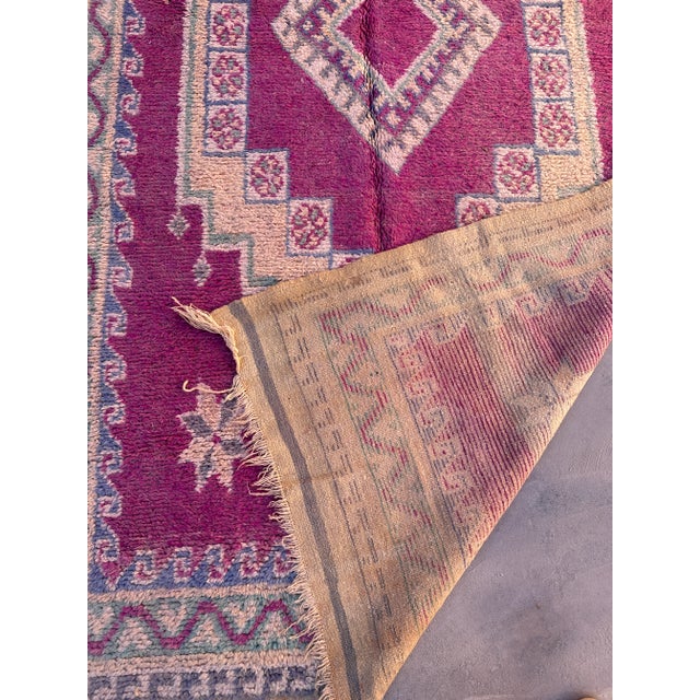 Textile Moroccan Vintage Rug - 5'2" X 9'12" Ft For Sale - Image 7 of 10