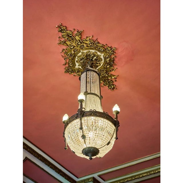 Large Antique Louis XVI Pear Chandelier For Sale - Image 13 of 15