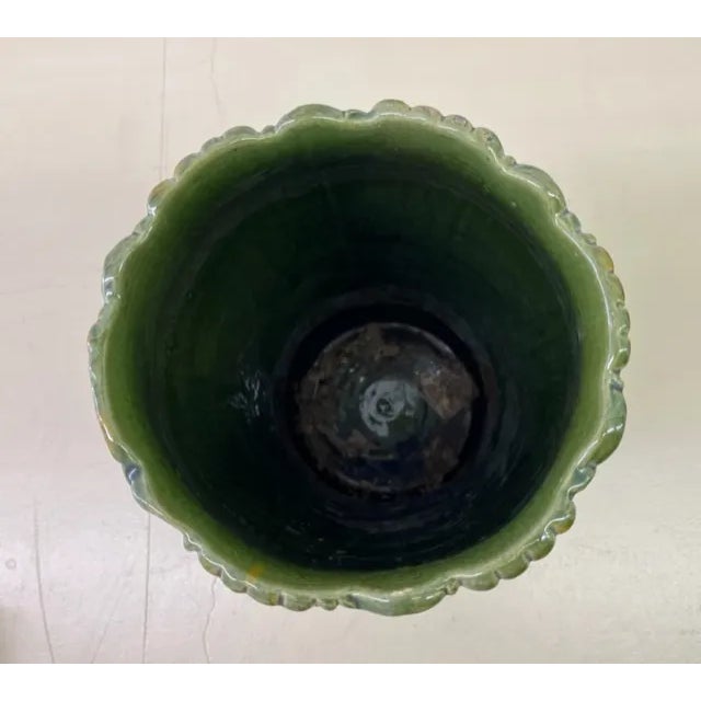 1900 - 1909 Antique Art Nouveau Majolica Umbrella Stand For Sale - Image 5 of 5