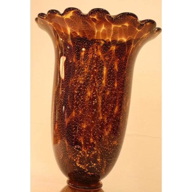 Brown and Gold Spotted Murano Glass Vase from Nor Glass, 1960s For Sale - Image 11 of 18