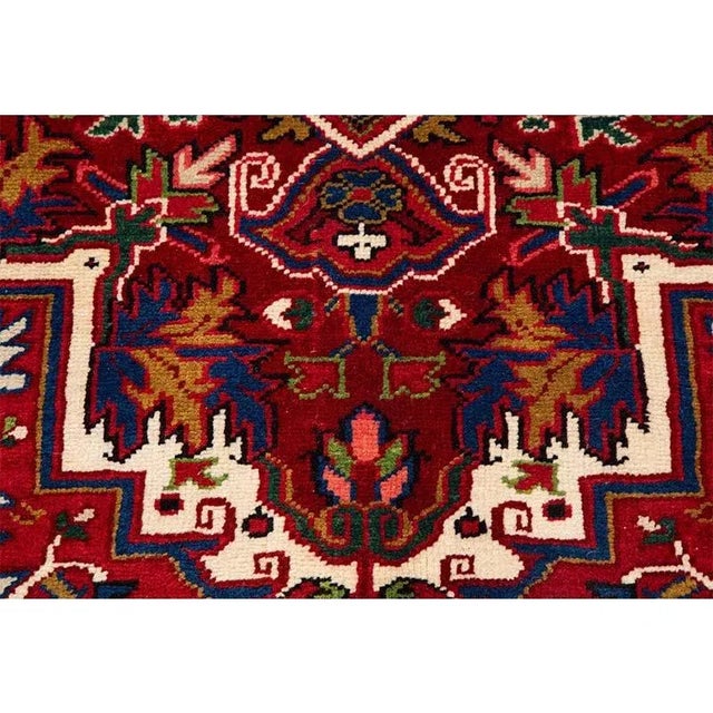 1960s Persian Heriz Area Rug 4’10” X 6’7″ For Sale In Dallas - Image 6 of 10
