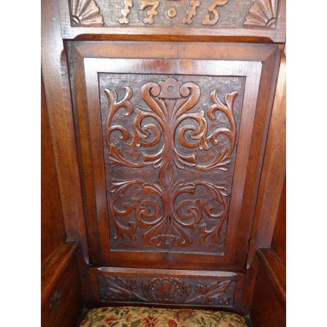 Antique Victorian Gothic Revival Country Oak Hall Chair, 1850 For Sale - Image 6 of 18