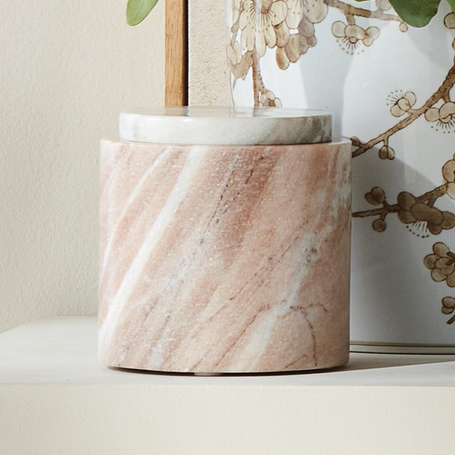 Kenneth Ludwig Chicago Jaqueline Marble Round Lidded Box Short For Sale - Image 4 of 4