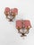 Gilded Sconces with Peachy Pink Opaline Cups, Crystal Beaded and Murano Drops, 1950s, Set of 2 For Sale - Image 16 of 18