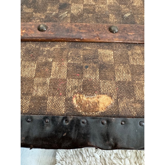 Vintage Checkerboard Trunk Coffee Table For Sale - Image 17 of 17