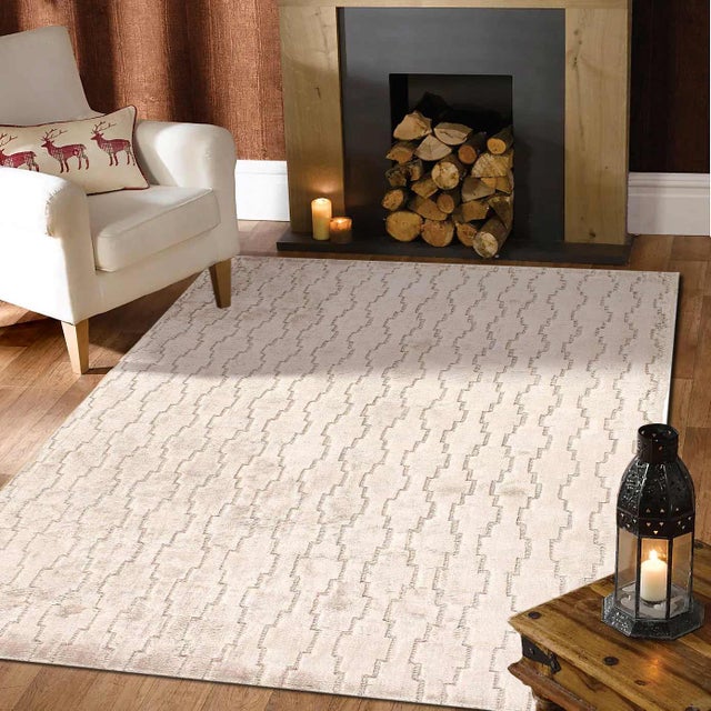 Pasargad DC Gray Indian Modern Bamboo Silk Rug For Sale - Image 4 of 4