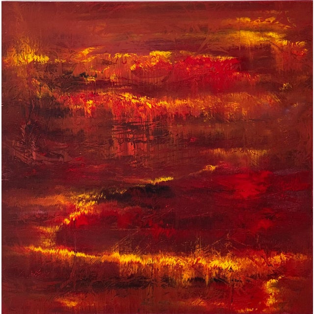 "Santa Ana" Contemporary Abstract Acrylic Painting by Nina Weintraub For Sale