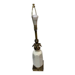 Late 20th Century Stiffel Mid Century Lenox Porcelain Table Lamp For Sale
