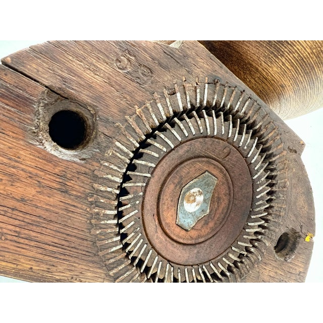 Antique French Wooden Coffee Grinder, 1873 For Sale - Image 11 of 13