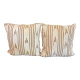 Mark Sikes Santa Barbera Ikat Pillow Covers With Welt, a Pair For Sale