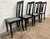 Josef Hoffmann Josef Hoffmann Postmodern Black Ebonized Slot Back Dining Chairs - Set of 4 For Sale - Image 4 of 10
