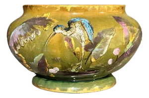 Late 19th Century French Victorian Glazed Aesthetic Period Centerpiece Planter