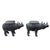 Antique Balinese Hammered Bronze Saddled Rhino Plant Stand/Cocktail Table - Set of 2 For Sale In Chicago - Image 6 of 6