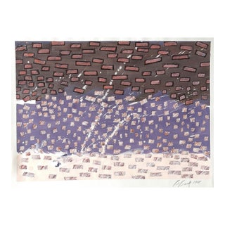 Barbara Beck 1988 Abstract Painting on Paper - Signed/Dated/Unframed For Sale