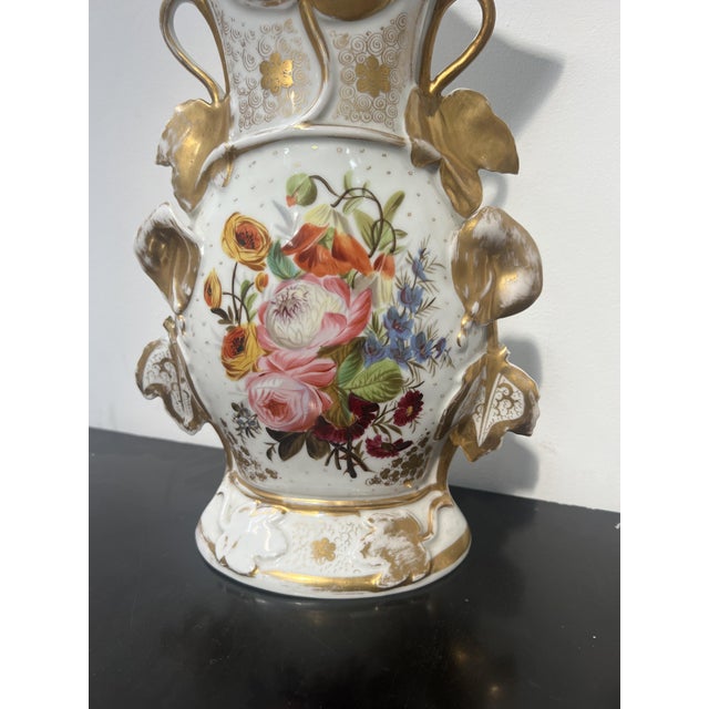 20th Century Porcelain Vases with Romantic Decoration, Set of 2 For Sale - Image 4 of 17