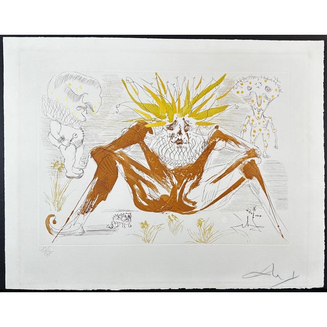 ARTIST: Salvador Dali TITLE: Le Cirque Le Fou (Clown) MEDIUM: Etching SIGNED: Hand Signed PUBLISHER: Jean Schneider,...