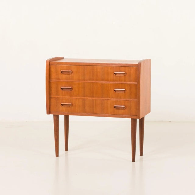 Mid-Century Modern Small Danish Teak Chest of Drawers, 1960s For Sale - Image 3 of 13