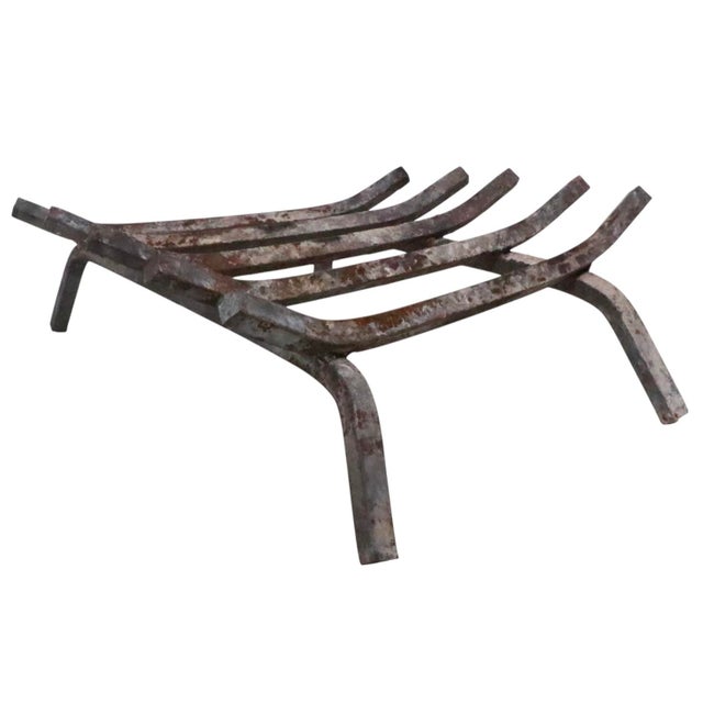 Mid 20th Century Mid 20th Century Iron Fireplace Grate For Sale - Image 5 of 9