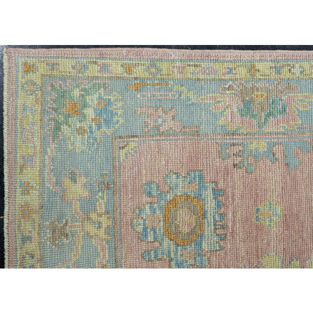 Turkish Oushak Runner Rug 2'11" x 12'2" For Sale - Image 4 of 4
