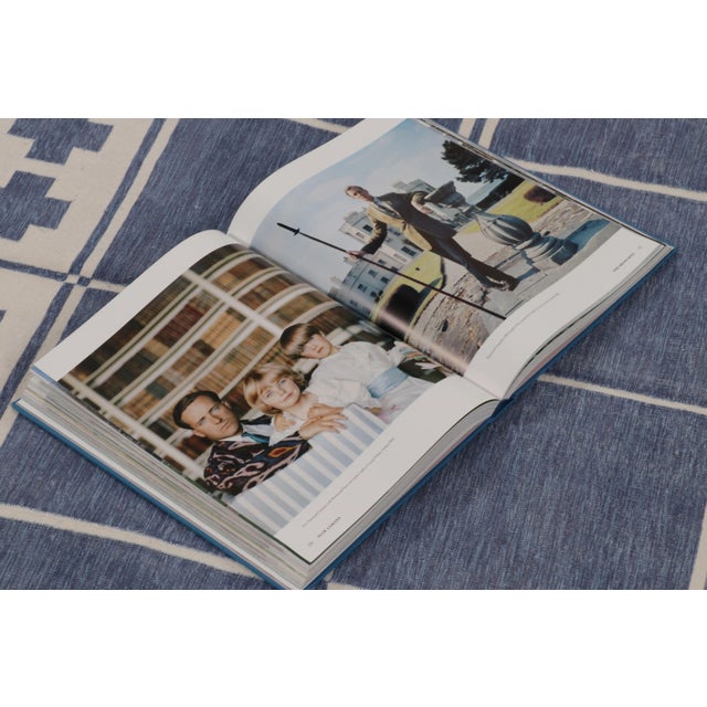 Beige Title: Rug & Kilim’s Contemporary India Dhurrie Rug in Navy and Beige Grid For Sale - Image 8 of 9