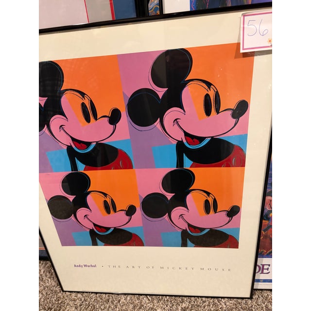 Pop Art Andy Warhol the Art of Mickey Mouse Pop Art Poster , Framed For Sale - Image 3 of 3