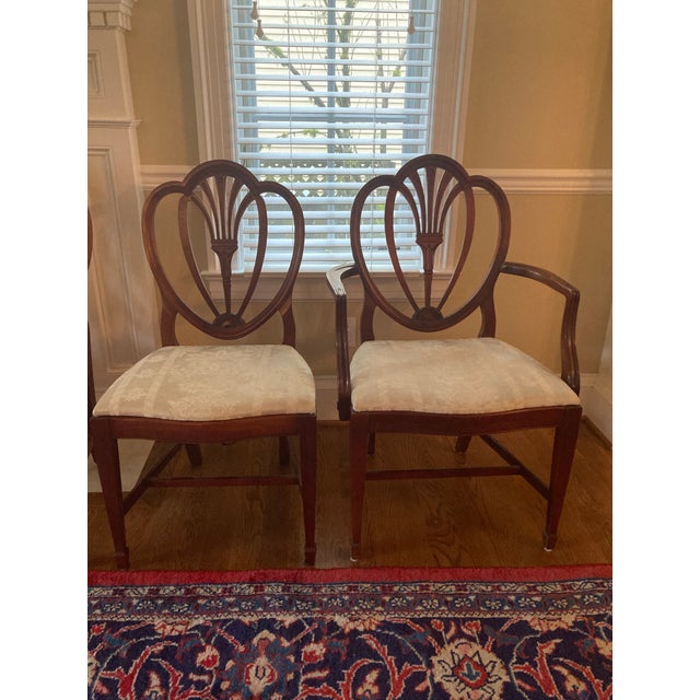 Chairs Drexel Dining Hepplewhite Shield Back Vintage For Sale - Image 10 of 11
