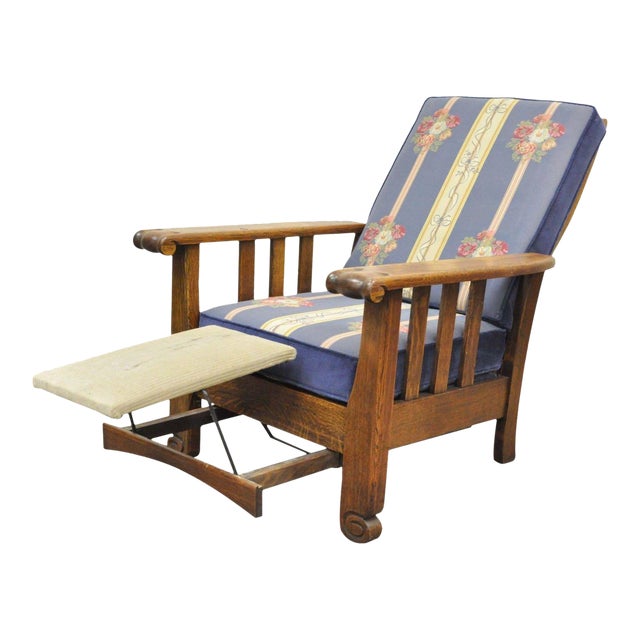 Antique Royal Easy Mission Arts & Crafts Reclining Lounge Morris Chair