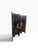 Chinoiserie Vintage Chinese Chinoiserie Four-Panel Hand-Painted Black Lacquer Folding Screen For Sale - Image 3 of 14