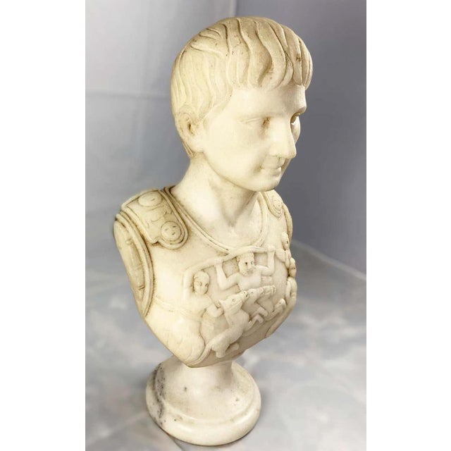 20th Century White Marble Bust of a Roman General For Sale - Image 10 of 13