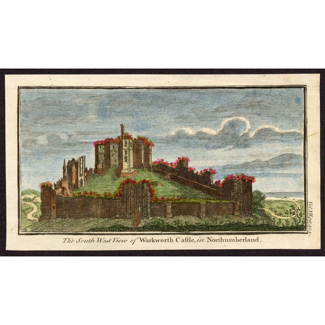 An authentic 18th-century English copperplate engraving from a topographical series documenting historic landscapes and...