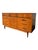 Mid Century Modern Vintage Lowboy Long Dresser With Brass Hardware For Sale - Image 4 of 9