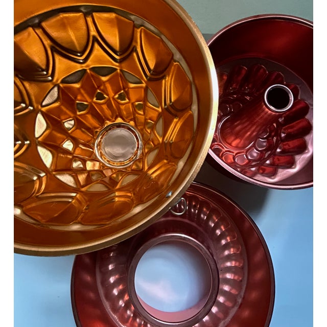 Vintage Copper Toned Aluminum Molds - Set of 3 For Sale - Image 11 of 18