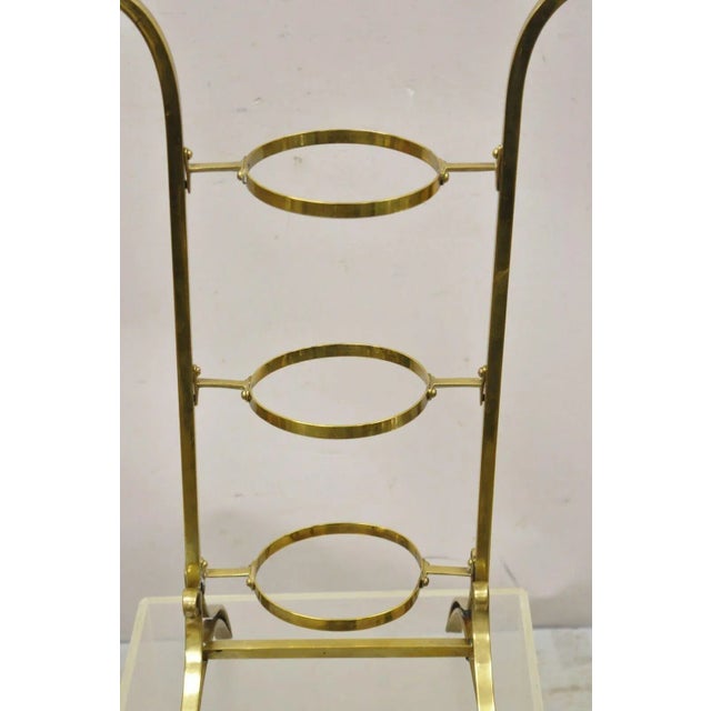 Mid 20th Century Vintage Italian Brass Mid Century Modern 3 Tier Muffin Stand For Sale - Image 4 of 10