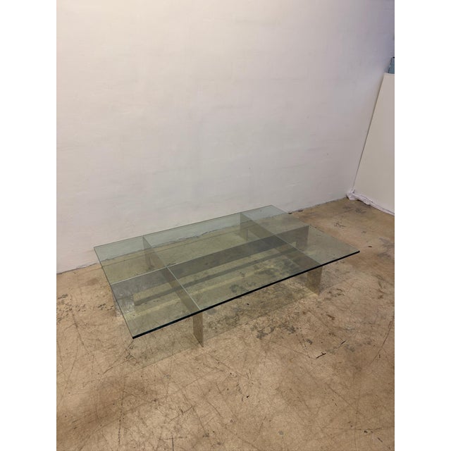 1970s Paul Mayen Aluminum and Glass Top Coffee or Cocktail Table for Habitat, 1970s For Sale - Image 5 of 12