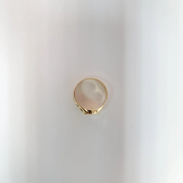 Diagonal Diamond Wedding Ring .10cttw 14k Yellow Gold, Size 9 For Sale - Image 4 of 5