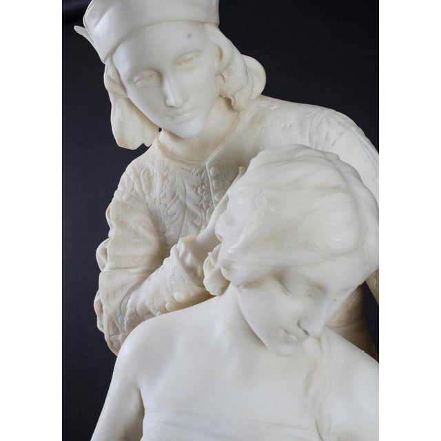 P. Emilio Fiaschi, The Artist's Muse, 19th Century, Large Alabaster Sculpture For Sale - Image 3 of 18