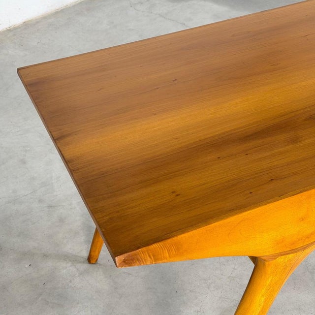 1950s Sculptural Writing Desk in Walnut by Carlo De Carli, Italy, 1950s For Sale - Image 5 of 18