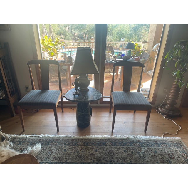 1960s Mid Century Scandinavian Teak Dining Room Chairs - Pair For Sale - Image 4 of 11